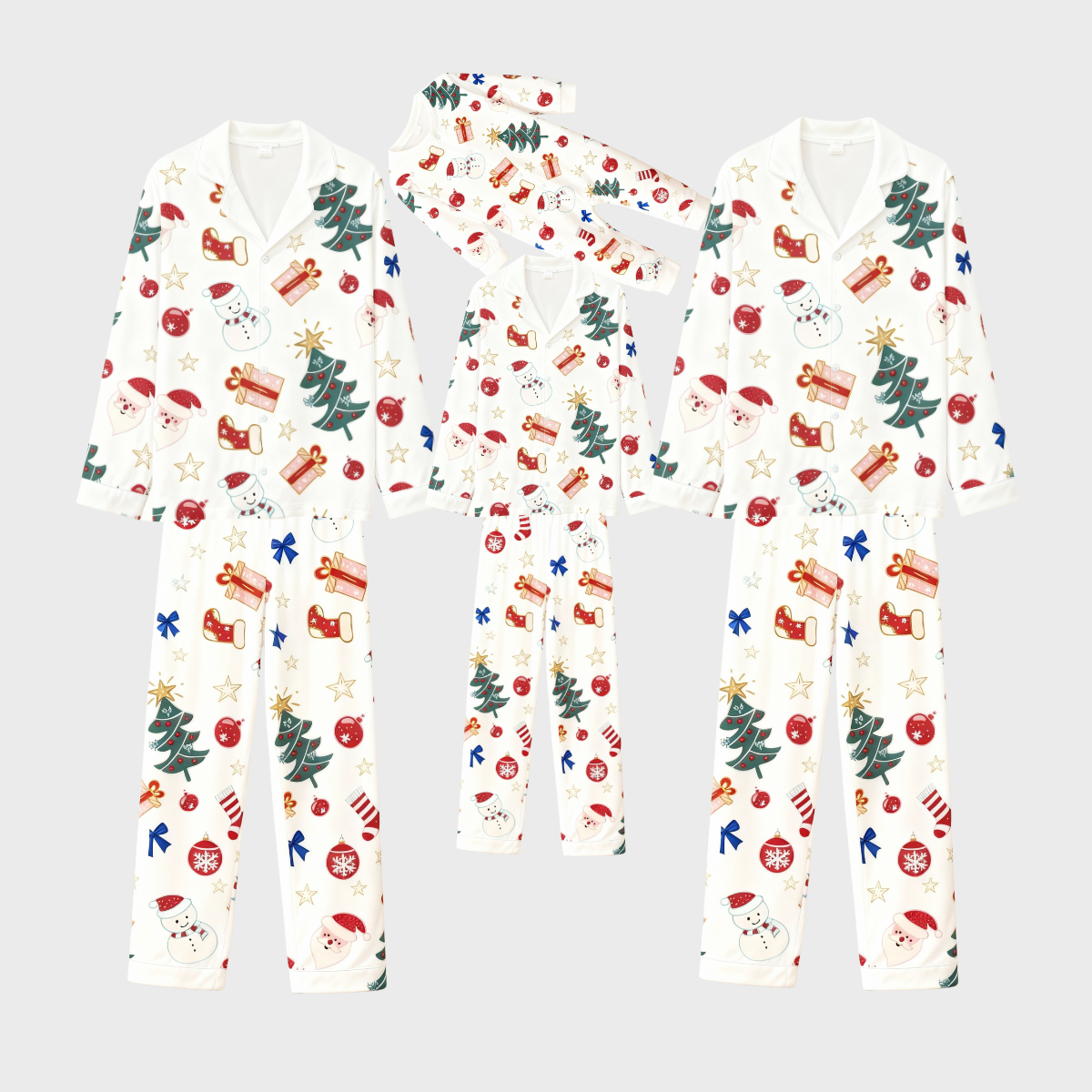 Luvik | Joulukaulus nappikaulus pyjamatakki perheelle