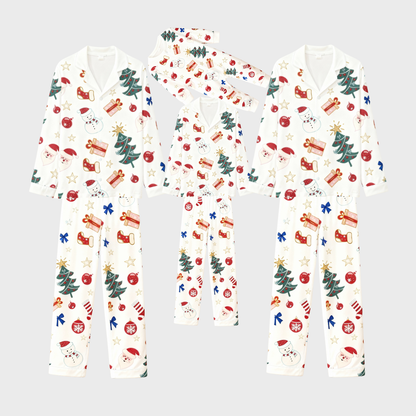 Luvik | Joulukaulus nappikaulus pyjamatakki perheelle