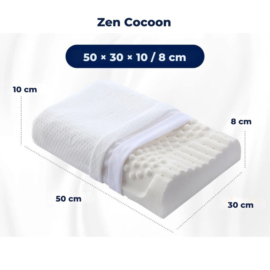 EcoNeck Comfort | 100% Naturlatex Ortopediskpute - for Nakke Smerte - Komfortabel og Støttende Pute - Bedre Søvn - Velvære Luvikno
