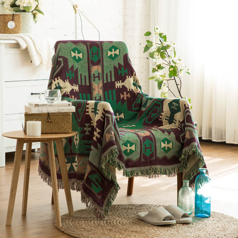 Bohemske strikkede kaster for sofasmykke | Luvikno