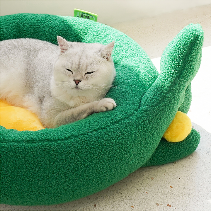 Pawsome Gesture Katt- og Hundeforingseng Koselig Plysj Hund Katt Seng Avtagbar Pute | Luvikno