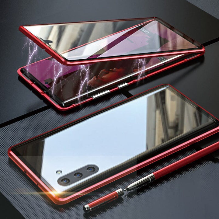 Luvikno | Samsung magnetisk herdet glass dobbelt-sidig telefondeksel