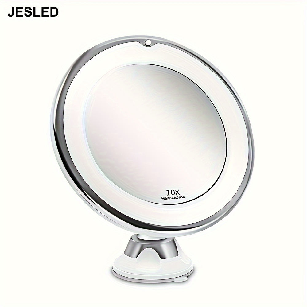 JESLED 10X – Roterbart sminkespeil med belysning Luvikno