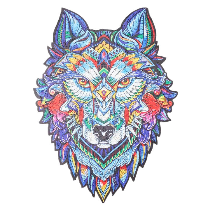 MajesticWolf Puslespill – Premium Tre Jigsaw Puslespill Luvikno