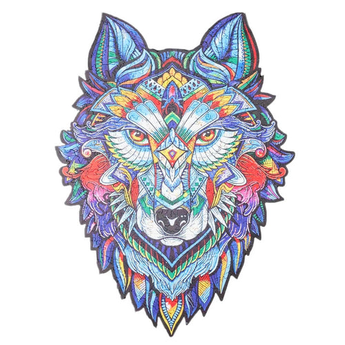 MajesticWolf Puslespill – Premium Tre Jigsaw Puslespill Luvikno