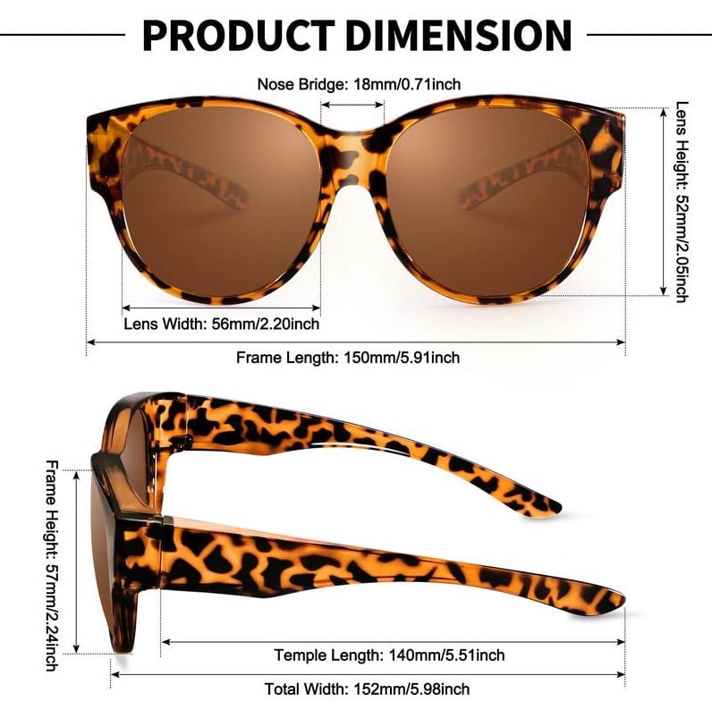 Oversized Cat-Eye Solbriller UV400 Polarized | Luvikno