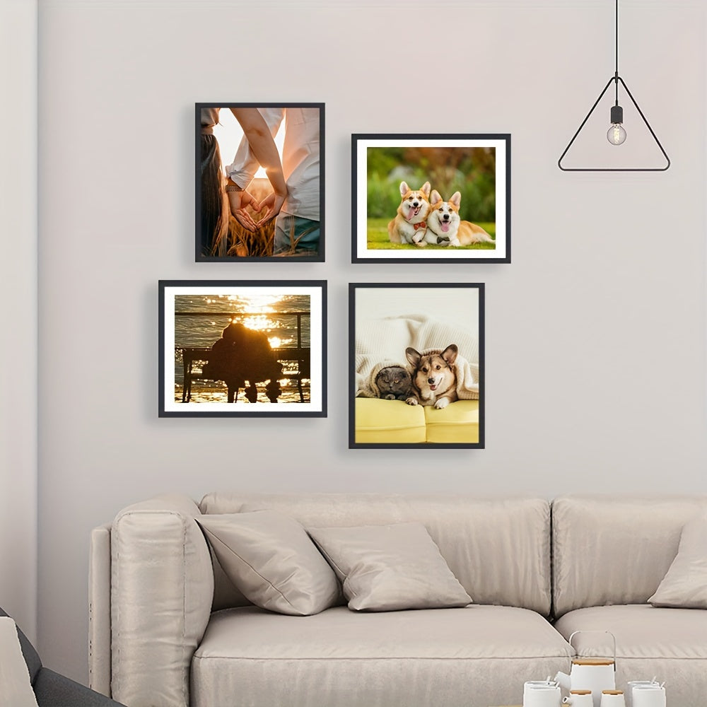 GalleryFrame – Sett med 3 svarte bilde rammer for vegger og bord Luvikno