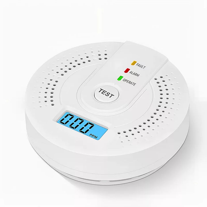 Luvikno | Karbonmonoksid Detektor | Pålitelige Alarm Sensor med LCD Skjerm for Hjemmesikkerhet