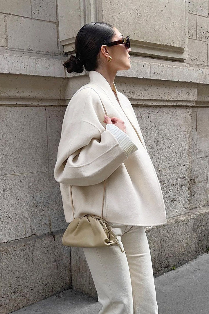Luvik | Fit Beige Ulljakke