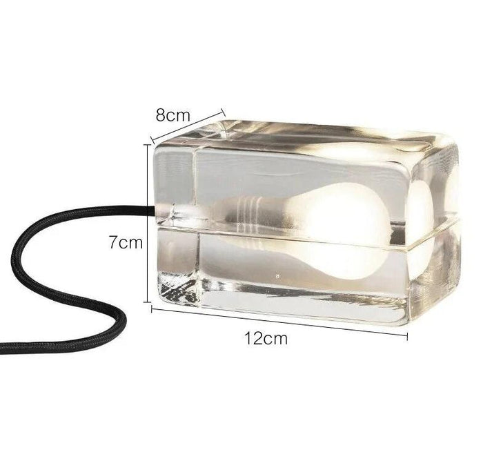 Luvikno | Clarylume Glass Bordlampe | Blending LED Lys | Krystallklar Design | For Soverom, Kontor & Stue