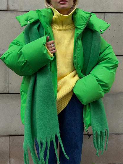 Luvik | Monivärinen Huppu Puffatakki