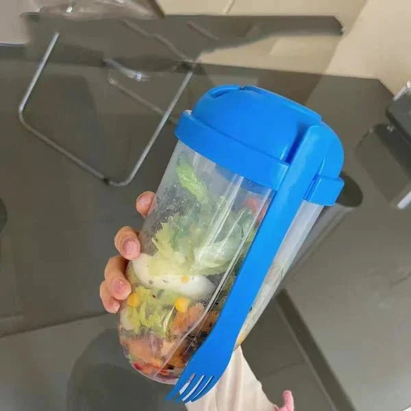 Luvikno | Salatbeholder - Takeaway-salat - Praktisk og stilfull - Ideell for travle mennesker