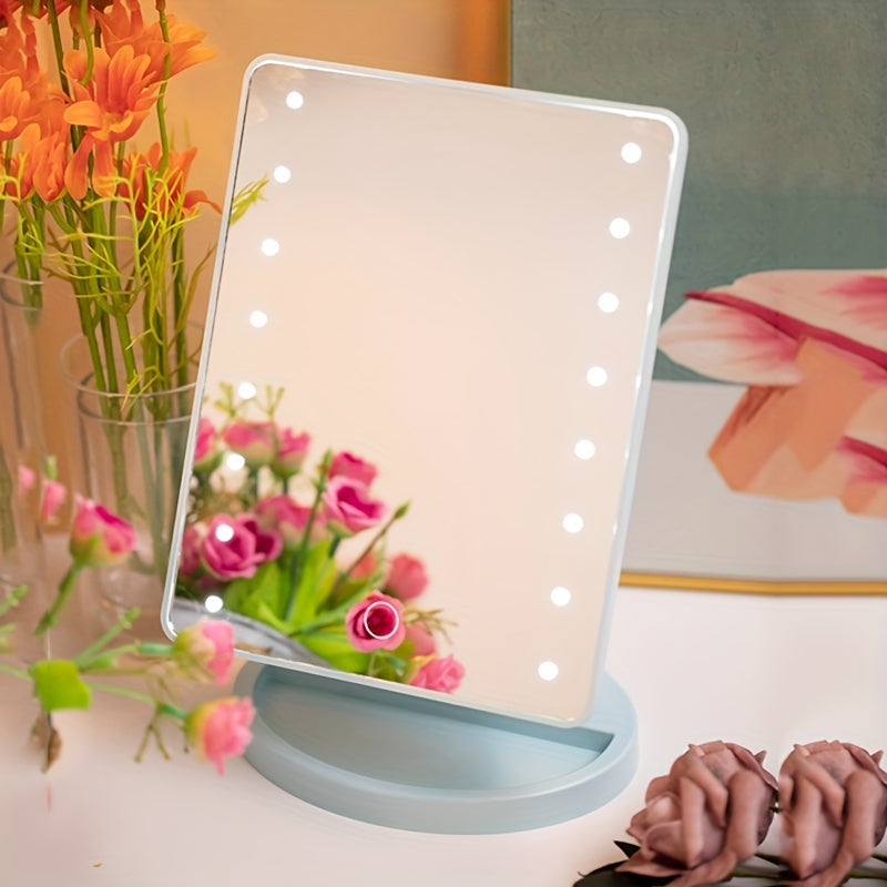 GlowPerfect - Bærbart Sminkespeil med 16 LED-lamper Luvikno