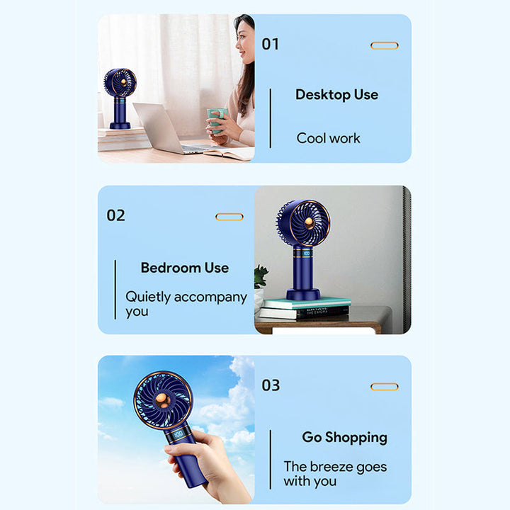 Bærbar 5000mAh Håndholdt Mini Airconditioner Vifte | Luvikno