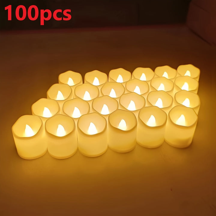 RomanticGlow - Flameless LED Te-lys for Atmosfæriske Øyeblikk Luvikno