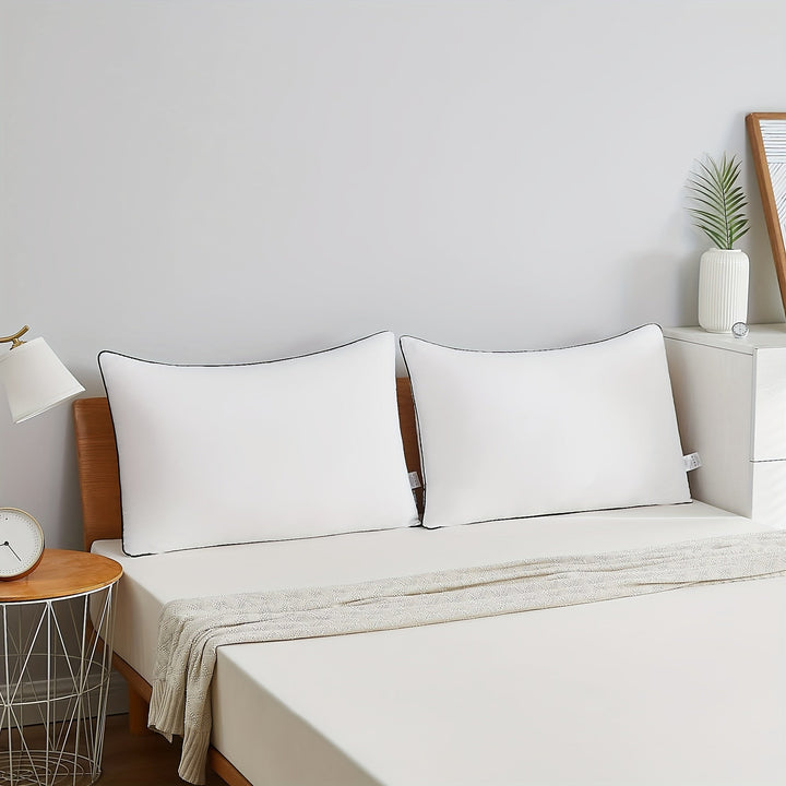 Kjølepute for søvn – Luksus hotellkvalitet med 3D microfiber fyll og pustende trekk – Ideell for side-, rygg- og mage-sovne, dronningstørrelse | Luvikno