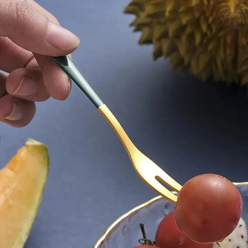 7stk Rustfritt Stål Fruktgafler Dessertkakegafler Salatgafler | Luvikno