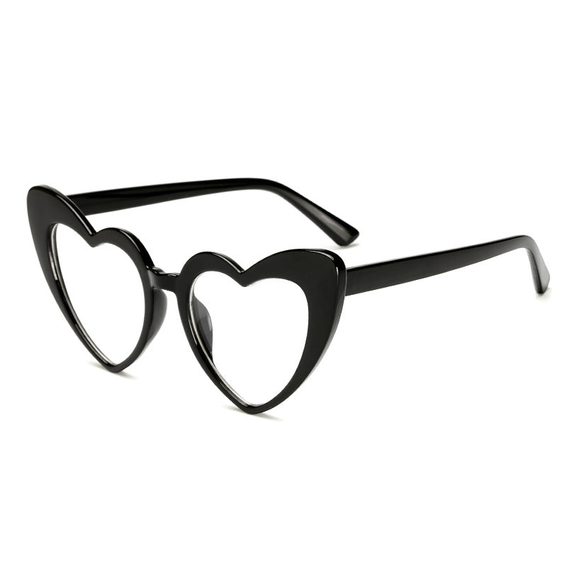 Dame hjerteformede solbriller i trendy design Luvikno