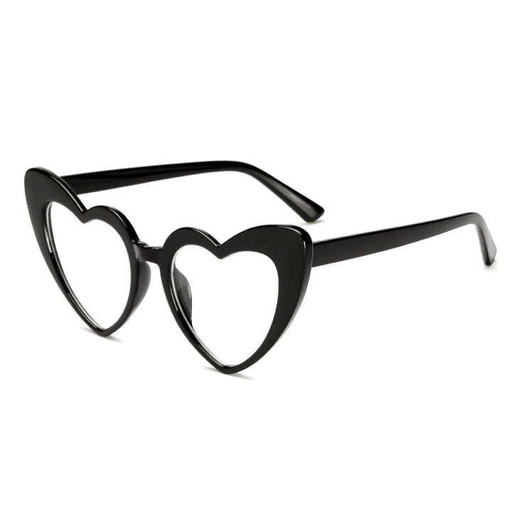 Dame hjerteformede solbriller i trendy design Luvikno