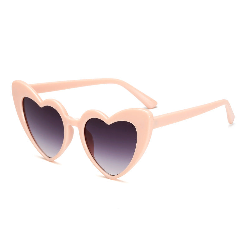 Dame hjerteformede solbriller i trendy design Luvikno