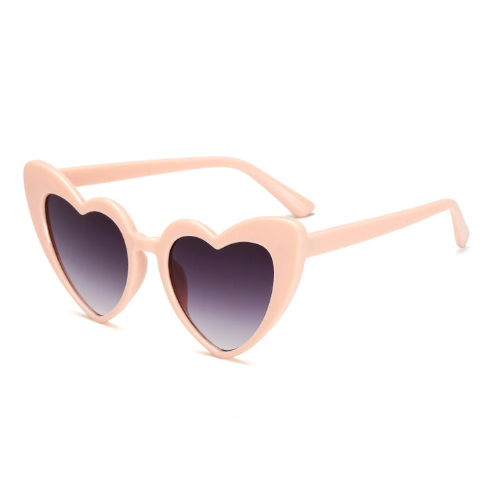 Dame hjerteformede solbriller i trendy design Luvikno