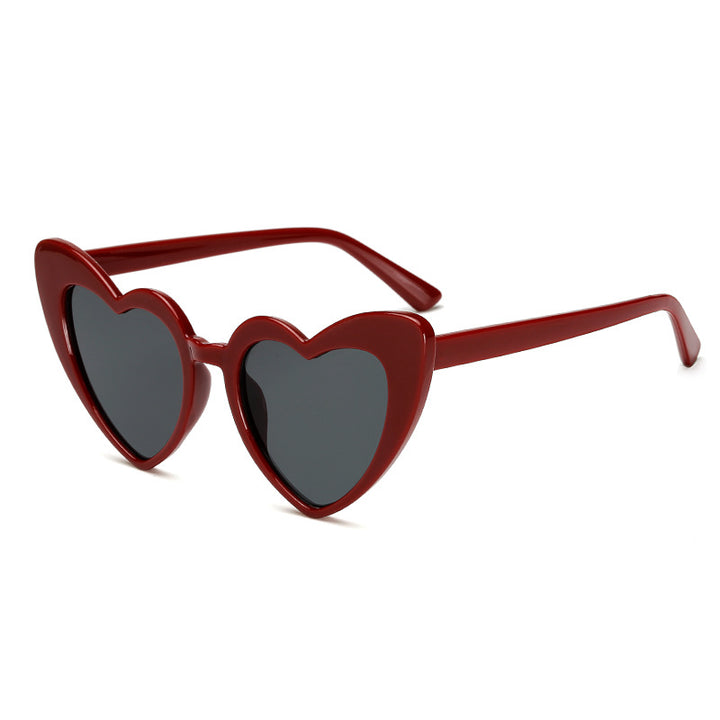 Dame hjerteformede solbriller i trendy design Luvikno