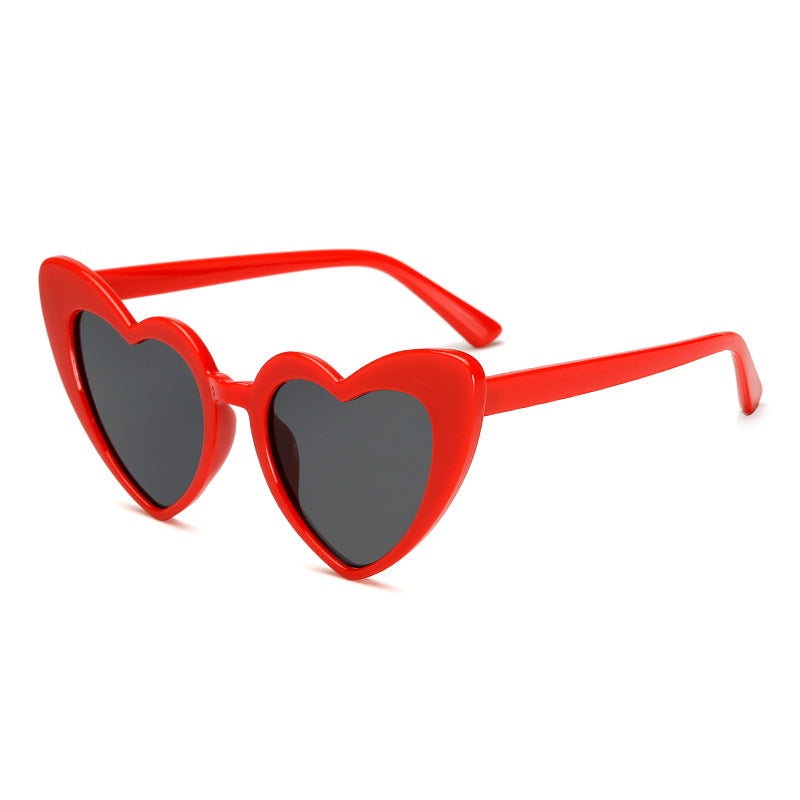 Dame hjerteformede solbriller i trendy design Luvikno