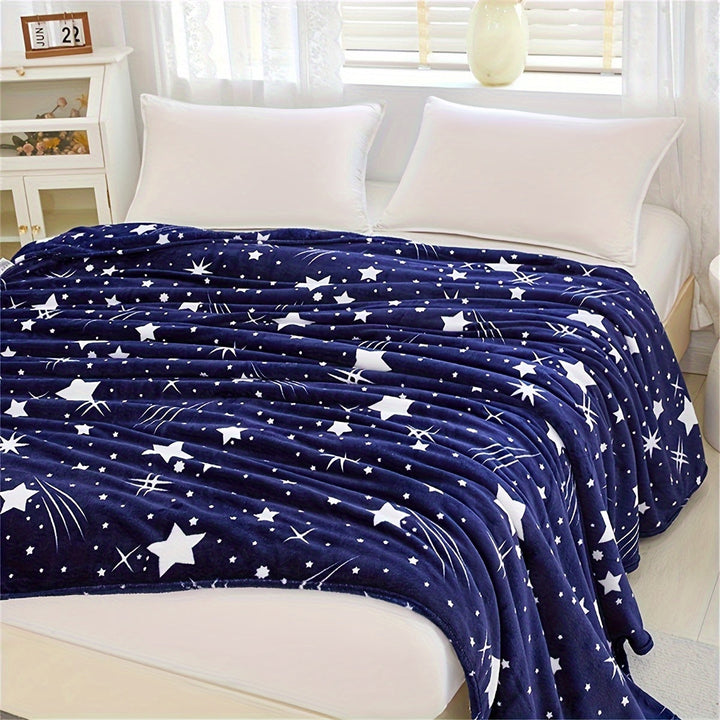 MeteorFleece – Myk Fleece Teppe med Meteor Mønster Luvikno