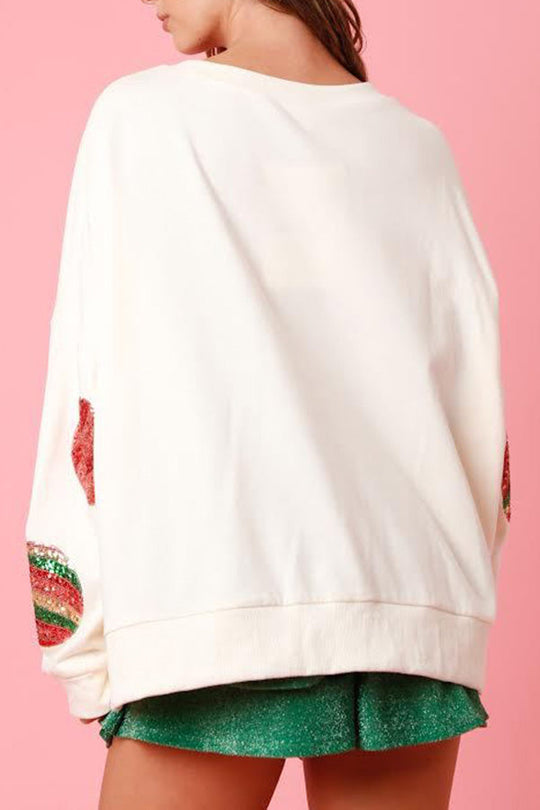 Luvik | Joulupallo Paljetit Rentoa Pitkähihaista Paitaa