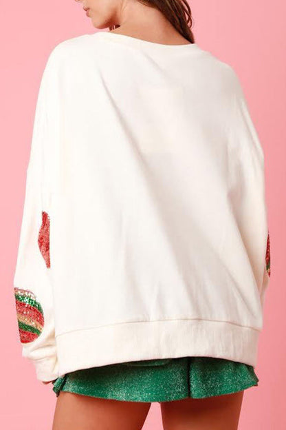 Luvik | Joulupallo Paljetit Rentoa Pitkähihaista Paitaa