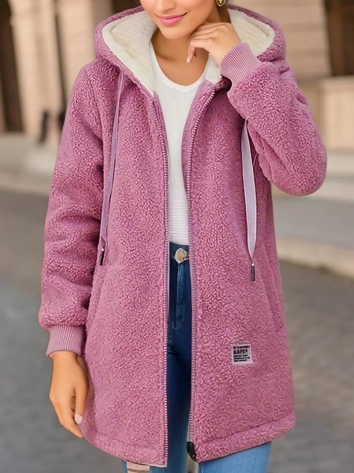 Luvik | Fleece Hupullinen Takki Vetoketjullisella Suljennalla