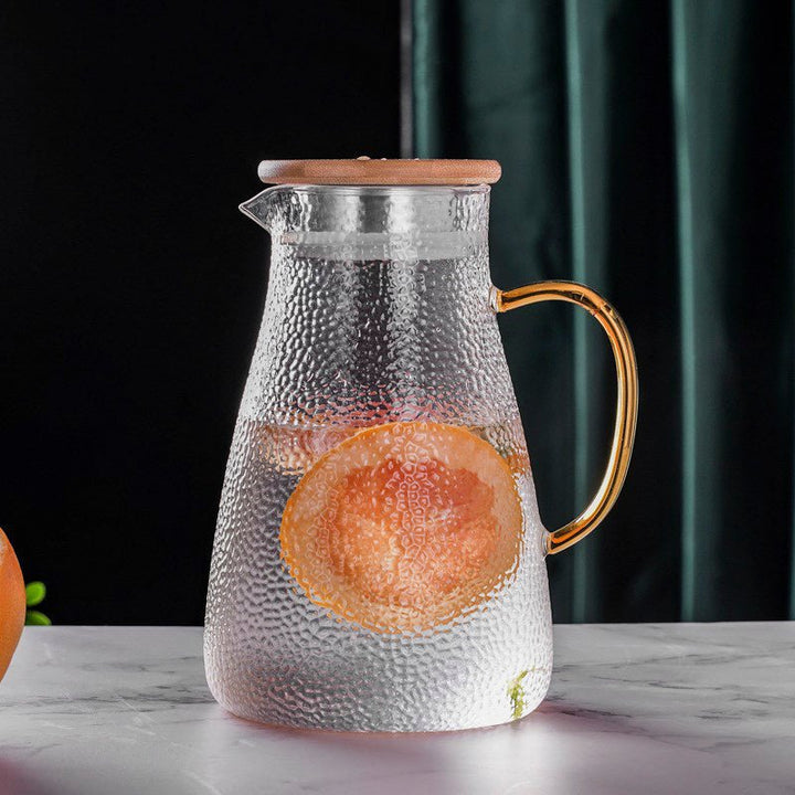 Allsidig varmebestandig glasskanne med elegant trelokk | Luvikno
