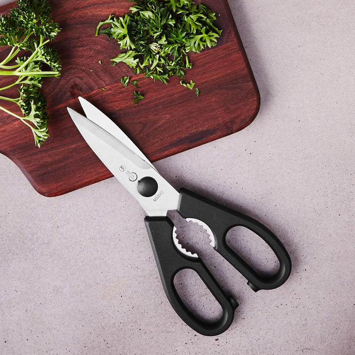 Luvikno | Kokkens Kniv Saks - Premium Rustfritt Stål Blader - Ideell for Kutting av Urter, Fjærfe og Andre Kjøkkenoppgaver - Ergonomiske Håndtak for Komfortabelt Grep og Presisjon - Multifunksjonell og Holdbar