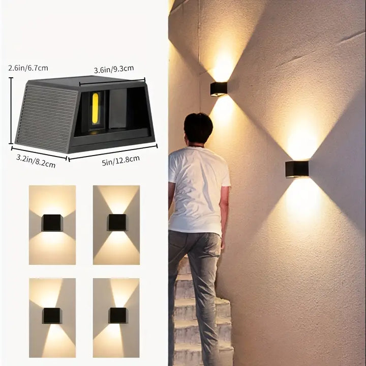 Luvikno | Trådløse LED Solvegglamper Pro - Skap den perfekte atmosfæren i hagen din!