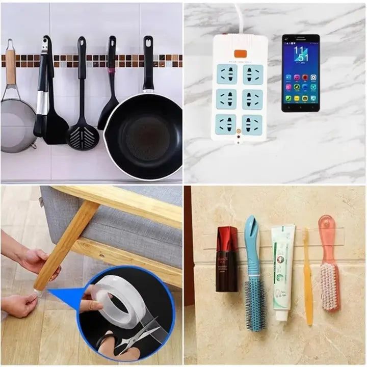 Luvikno | GripForce Tape — Usynlig hold som holder hjemmet ditt organisert og rent uten stress!