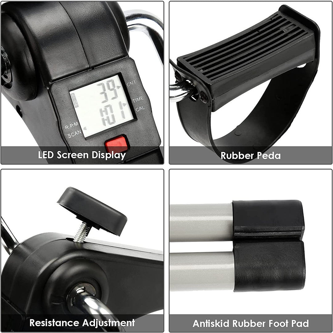 Mini-Home Trainer Fitness Bike Leg Trainer med LCD Display | Luvikno