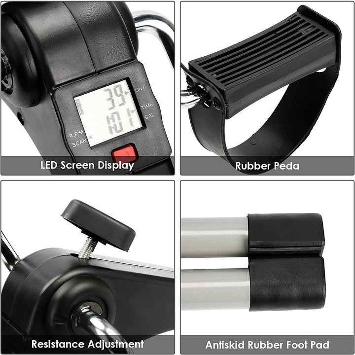 Mini-Home Trainer Fitness Bike Leg Trainer med LCD Display | Luvikno