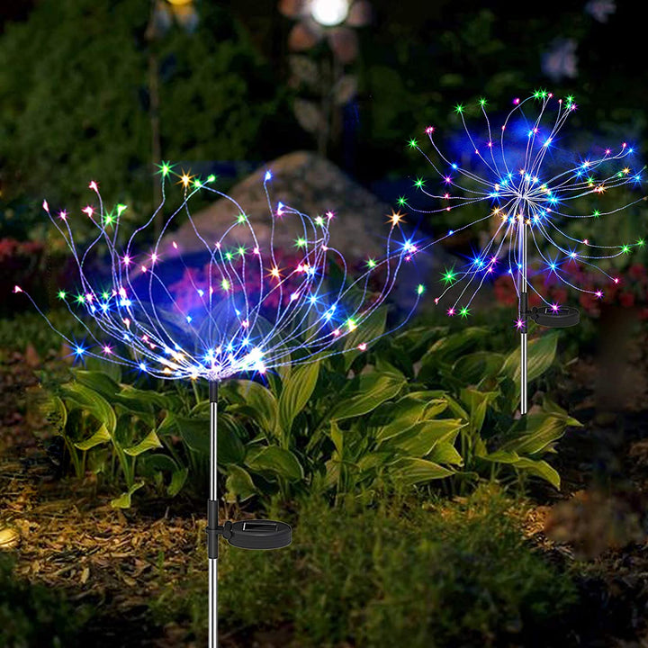 4 Deler Solfyrverkeri Hage Lanterner - Værbestandig LED Dekorativ Belysning, Solenergi for Hage og Patio | Luvikno