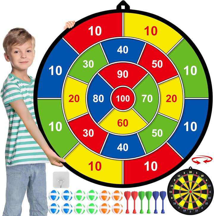 PlayTarget – Stort Barndartbrett med Klibende Darts Luvikno