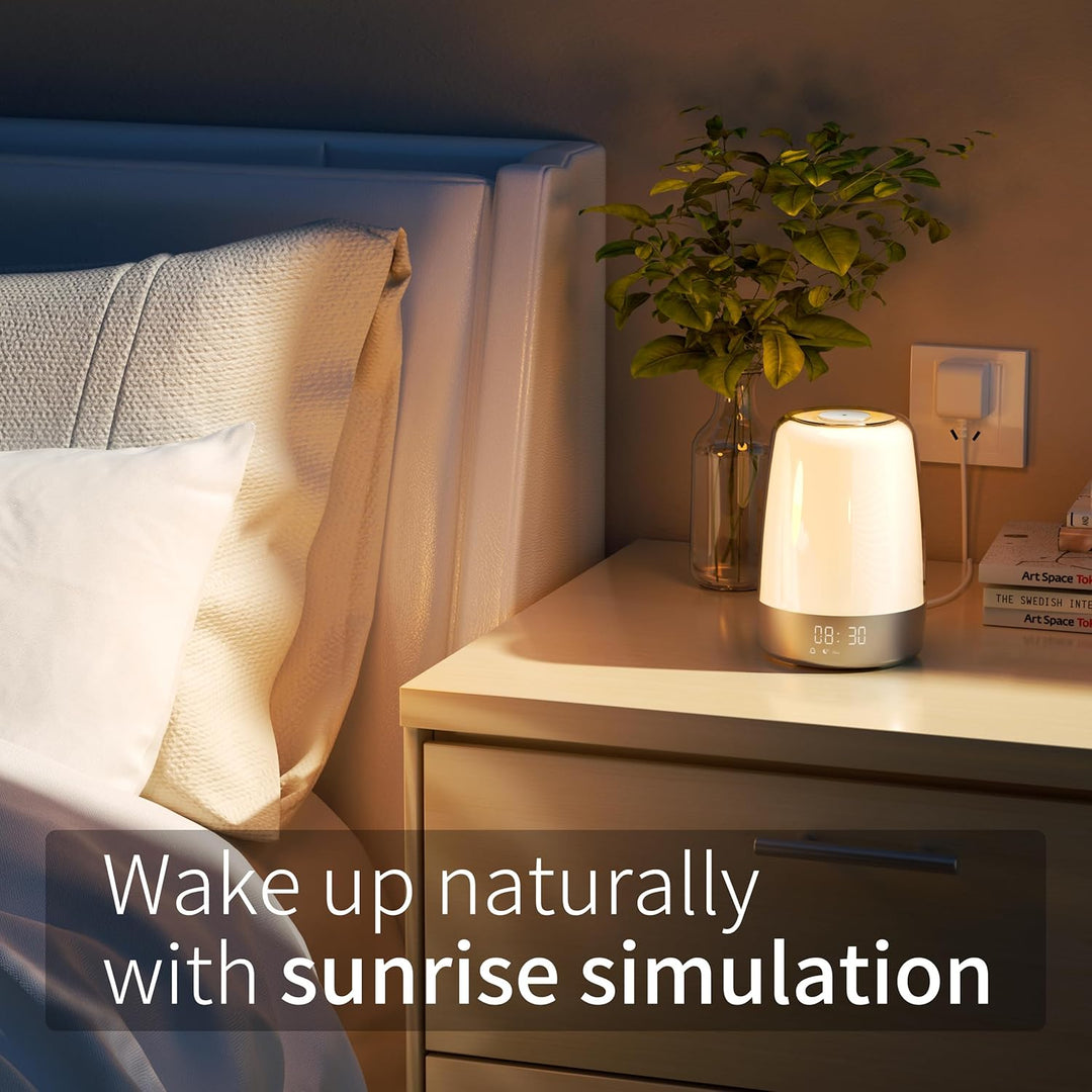 LightStart Vekke-Lampe – Soloppgang Simulering og Dimmbar Nattlampe | Luvikno