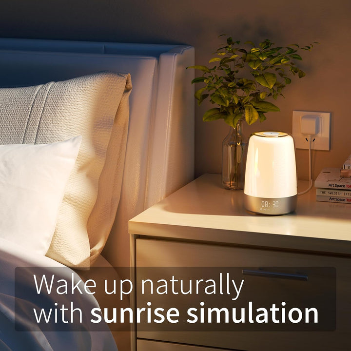 LightStart Vekke-Lampe – Soloppgang Simulering og Dimmbar Nattlampe | Luvikno