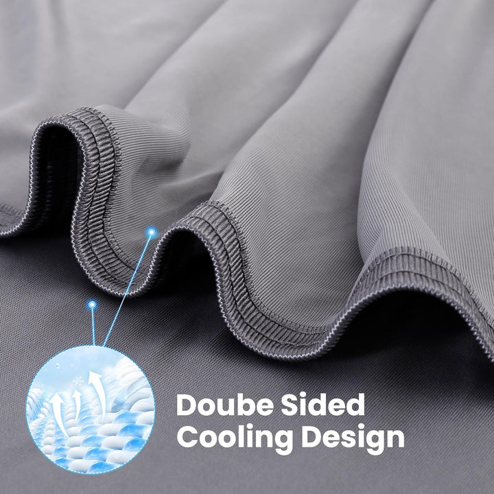 Q-Max > 0.5 Gradient Gray Cooling Blanket – Dobbelt-Sidig, Pustende & Maskinvaskbar | Luvikno