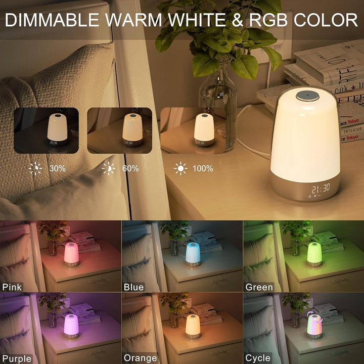 LightStart Vekke-Lampe – Soloppgang Simulering og Dimmbar Nattlampe | Luvikno