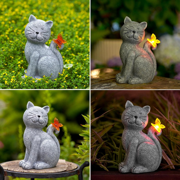 EnchantedKitty - Elegant dekorativ katt for utendørsområde Luvikno