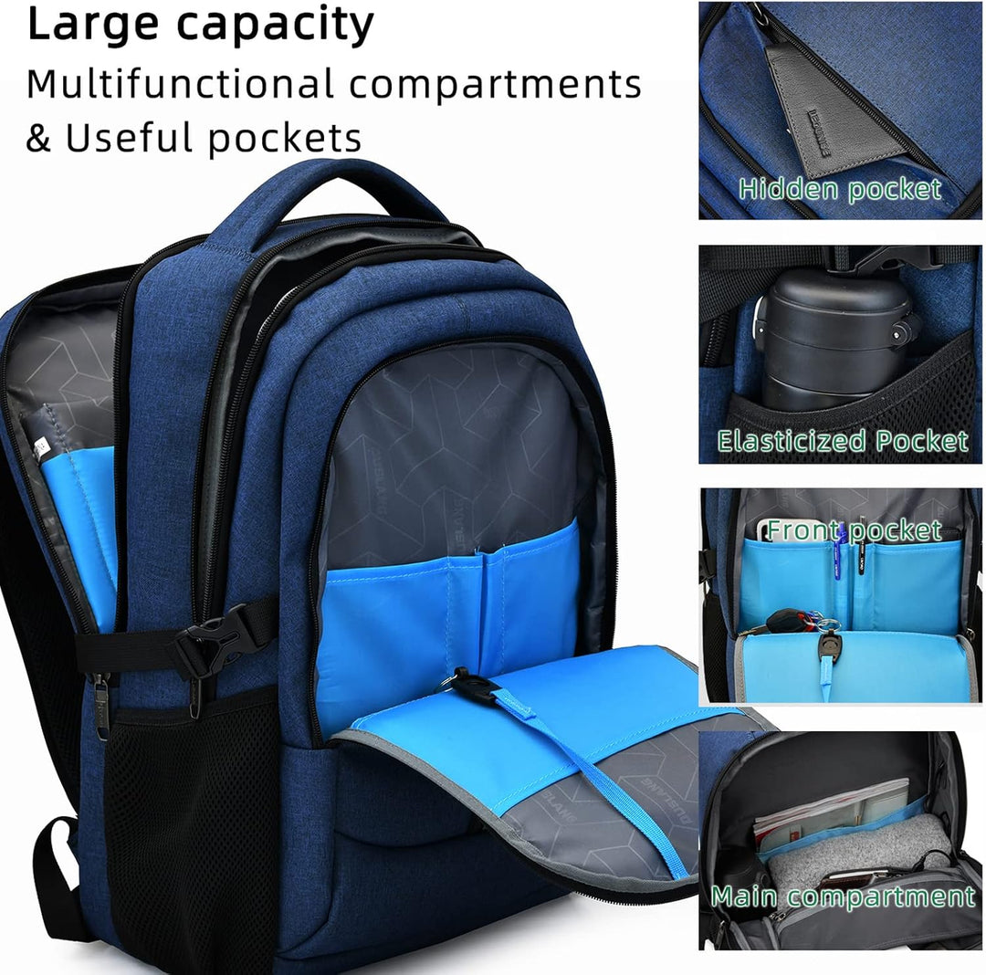 Vanntett reise laptop ryggsekk med USB-port og organisert lagring | Luvikno