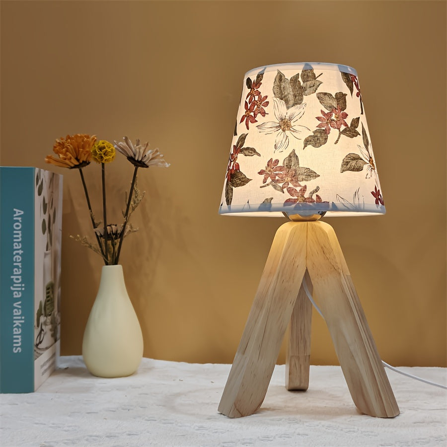 FloralGlow Lampe - Elegant LED Bordlampe med TreLuvikno