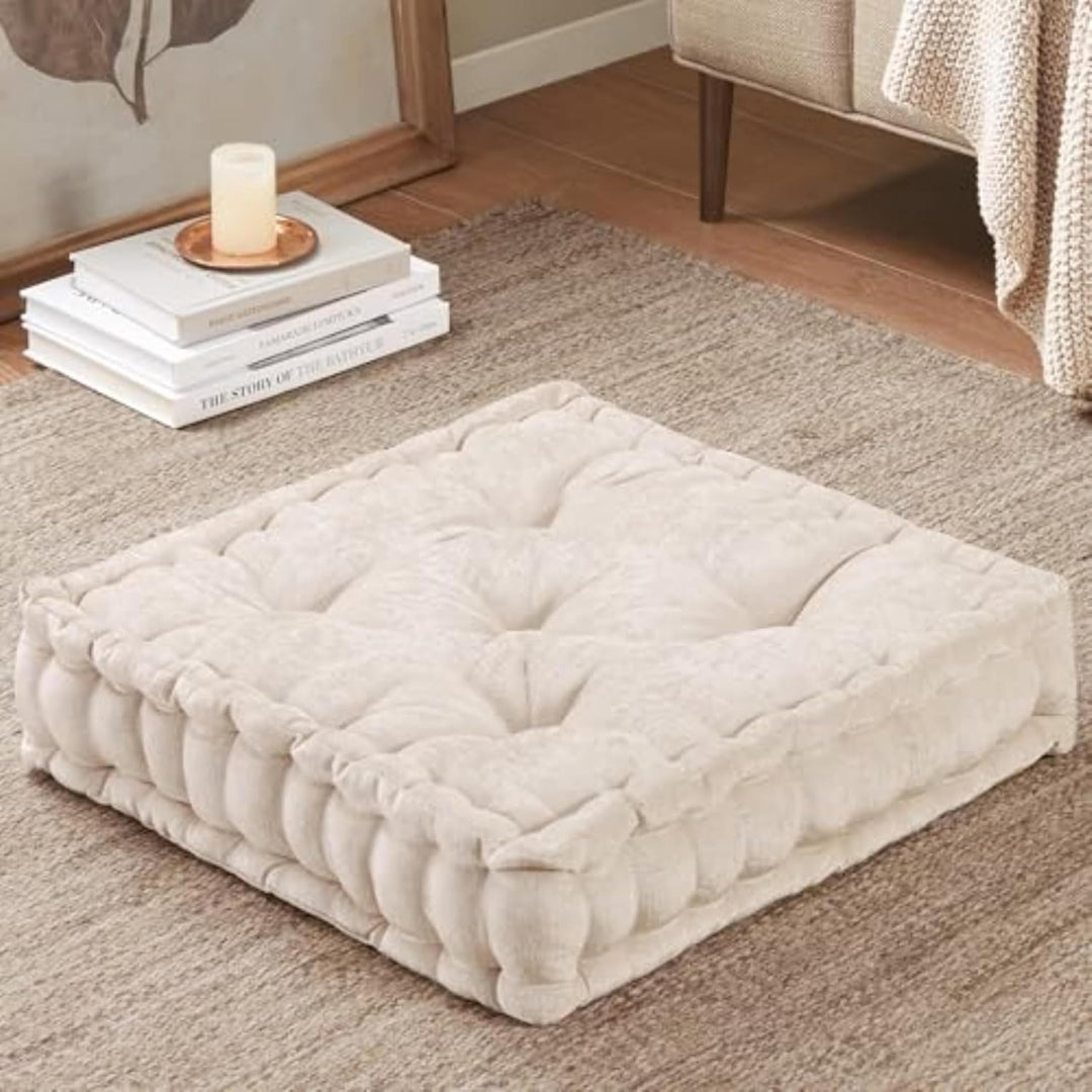 ZenComfort - Luxe Chenille Meditasjonspute for Gulvet Luvikno