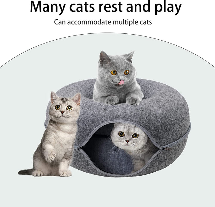 Purrfect Den - Luksus Katte Tunnel med Soveplass Luvikno