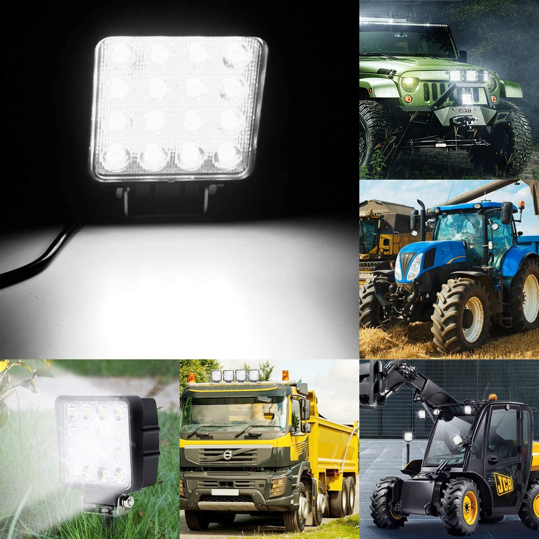 LED Arbeidslys 48W IP67 Ryggelys 2X-10X | Luvikno