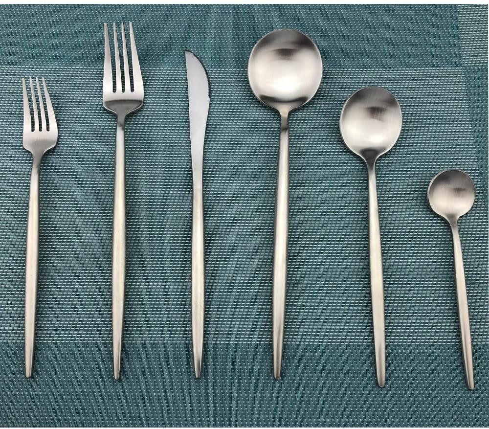 Luvikno | Minimalistisk Bestikk 36 Stykker I Rustfritt Stål: Eleganse Og Holdbarhet